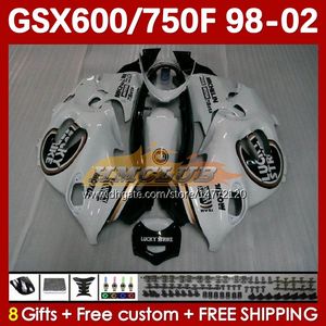 Body Lucky Black for Suzuki Katana GSX600F GSXF750 GSXF-750 GSXF 600 750 CC 169NO.40 GSX750F 600CC 750CC 98 99 00 01 02 GSXF600 GSXF-600 1998 1999 2000 2001 2002 Fairing