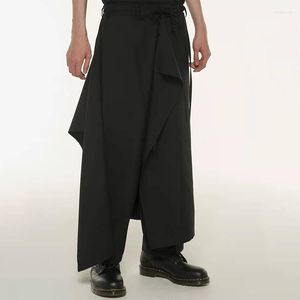 Herrenhose 23SS Hose Mittlere Taille Lose Culotte Japanischer Stil Retro Herren Freizeithosenrock