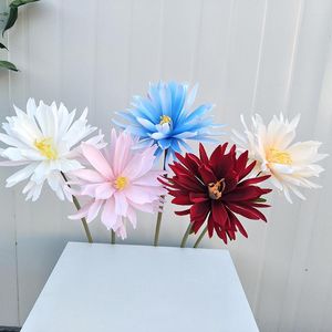 Decorative Flowers 3Pcs Simulation Rare Cactus Flower Artificial Plants Silk Farmhouse Decor Bonsai Japanese Epiphyllum Succulents