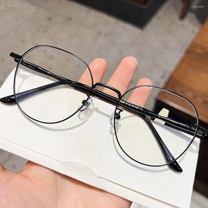 Sunglasses Fashion Metal Round Frame Clear Eyewear Anti Blue-ray Glasses Eyeglasses Optical