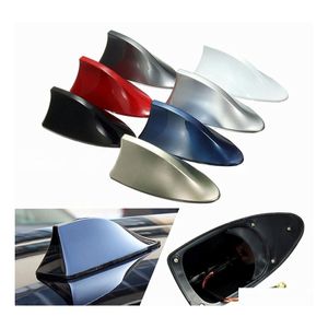 Car Antennas Exterior Roof Shark Fin Adhesive Sticker Antenna Fm/Am Signal Radio Aerial Drop Delivery Mobiles Motorcycles Parts Dhl5Q
