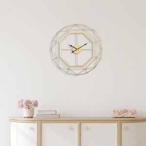 壁の時計大きな時計は、リビングルームのエルアパートメントの装飾のために北欧の非刻々と刻々と