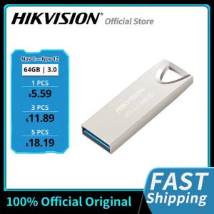 بطاقات الذاكرة USB Stick Hikvision MultiFunctional USB Flash Drive OTG 3.0 Pendrive 64GB CLE USB Stick Drive Drive Drive للهاتف