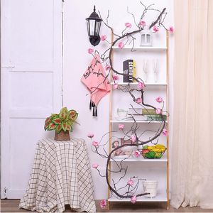 Fiori decorativi 300 cm Artificiale Rosa Plastica Peonia Vite Appeso a parete Rattan Piante finte Albero Ramoscello Ghirlanda Matrimonio Casa Decorazione del partito