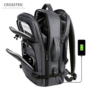 School Bags Luxury NG Multifunctional 15.6 inch laptop Backpack USB Charging Waterproof Urban Business Rucksack Schoolbag Larger Travel bag 230504