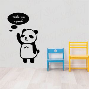 Papéis de parede fofos janela de panda janela de parede decorando decalque de vinil para decoração de sala de estar quarto wl1327 230505