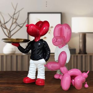 Cushion Decorative Pillow Nordic Poop Balloon Dog Key Tray Luxury Organizer Modern Creative Resin Ornaments Model Crafts Decoration Living Room Statue 230505