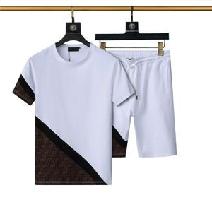 Kurzärmlige Sportbekleidung für Herren Trainingsanzüge Sommer Brief bedruckt Top Shorts Anzug Street Fashion Cool Casual 2pices Set