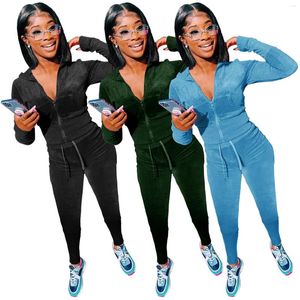 Running Sets Spring Women Women Tracksuit Sportswear Velvet Capelie Jacket Sweatshirt Pant Jogger Treino Casual Casual Set Sport Suit Sport