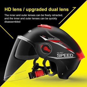 Fahrradhelme Neuer Motorrad-Fahrradhelm Winddichter elektrischer Fahrradhelm Ultraleichter Halbhelm Sommer-Sonnenschutzhelm 7 Styles P230419