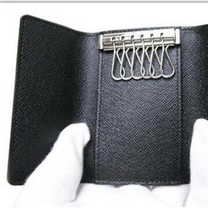 Damier Key Hold Large Capacity Leather Loou Herrkedjor Kedjor Blandade Godkvalitet äkta läder 6 Keys Wall227U