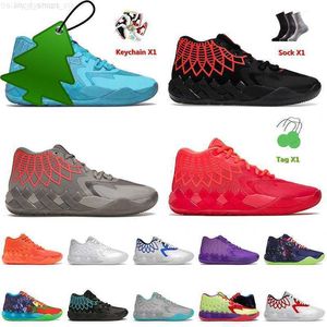 Sandálias Sapatos de basquete tênis tênis ao ar livre tênis azul preto rocha rock ridge vermelho bege galáxia queen city 2022 mass lamelo bola 1 mb.01 all