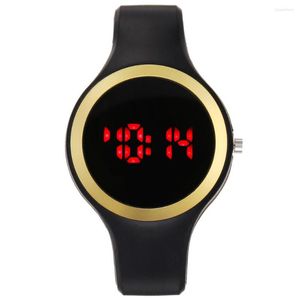 Wristwatches 2023 LED Electronic Watch Movement Electroplated Silica Gel Strap Men's And Women's Fashion Simple Children's