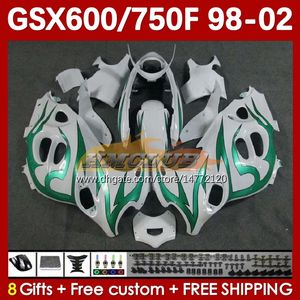 Body For SUZUKI KATANA flames green GSX600F GSXF750 GSXF-750 GSXF 600 750 CC 169No.34 GSX750F 600CC 750CC 98 99 00 01 02 GSXF600 GSXF-600 1998 1999 2000 2001 2002 Fairing