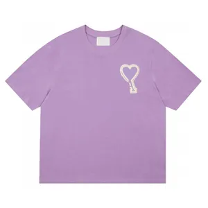 T-shirt Plus da uomo Polo Girocollo ricamato e stampato in stile polare estivo con puro cotone da strada 3bt2