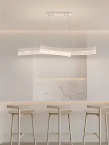 Hängslampor modern ledad ny ljuskrona belysning restaurang kök ö akryl långa bar lobby dekoration