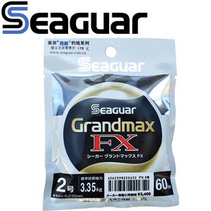 Braid Line Seaguar Grand Max FX 60m fiskelinjer 100% fluorokarbonfiskelinje 0,65 kg13,0 kg Power Wear Resistant Good Light Transmission 230505