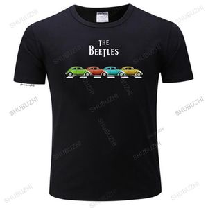 Męskie koszulki Męskie Summer Wysokiej jakości koszulka klasyczny Vintage Buggy Car the Beetles Old Bugs Lover Unisex Fashion Crew SCIRT Black 230504