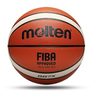 Bollar högkvalitativa basketboll Boll Officiell storlek 765 PU läder utomhus inomhus match träning män kvinnor basket baloncesto 230505