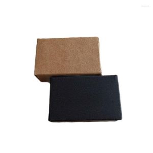 Wrap Prezent 50PCS Czarna karta papierowa Kraft Pudełka kartonowe