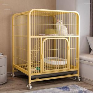 Cat Carriers Modern Iron Cages Home Indoor Litter House Pet Products Creative Small Apartment Dog Cage Multifunction