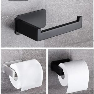 Toilet Paper Holders High Quality 304 Stainless Steel Roll Paper Holder Nailfree Toilet Tissue Kitchen Towel Roll Dispenser Bathroom Accessories 230504