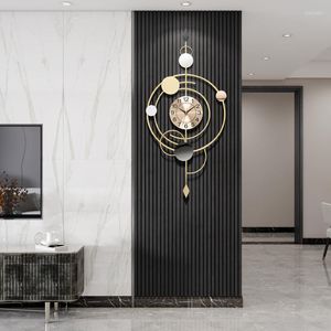 Настенные часы скандинавские металлические часы минималистские молчаливые 3d большой дизайн дома роскошные Horloge Murale Big Clock