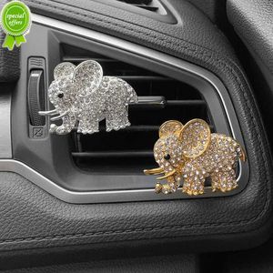 Ny Diamond Elephant Air Freshener Aroma Auto Vent Outlet Clip Fragrance Köln Aromaterapi Parfymdekor BLING Biltillbehör