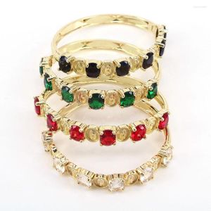 Bangle 3pcs 2023 Роскошная классическая мода Dirgan Mary Cz Stone Bracelet Bangles Elegance Women Open Advative Religious Charm Brand Jewelry