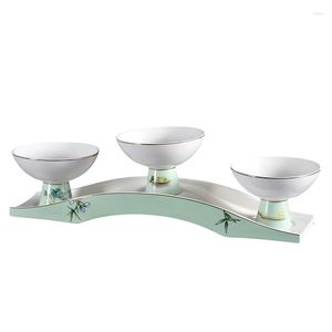 Bowls Characteristic High-Leg Small Bowl Ceramic Personality Club El Display Plate Cold Dish Special-Shaped Artistic Conception