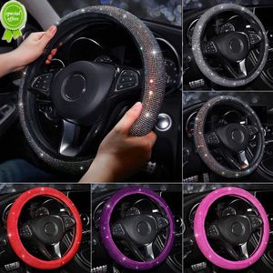 New Car Steering Wheel Cover Colorful Hot Stamping Luxury Crystal Rhinestone Car Cover Steering-Wheel Accessories Interior for Women