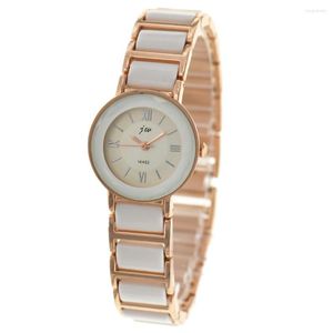 Armbanduhren 100pcs/lot JW-8117 Qualitäts-Rosen-Goldjw-Uhr-Verpackungs-Quarz-Armband-Armbanduhr-Art- und Weisedame Elegance Wholesale