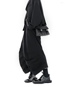 Herrenhosen 2023 Herrenbekleidung Einfacher Yamamoto-Stil Mode Pumphose Plissee Kurve Samurai Kendo Großer Saum Plus Size Kostüm 27-46