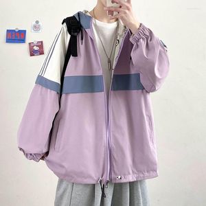 Jackets masculinos Moda reversível Use tamanho solto e gay gay hong kong estilo com casaco de casal para jovens com capuz