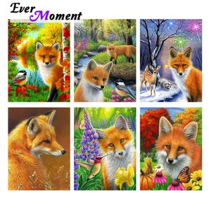 Costure -titch Ever Moment Diamond Pintura Animal Fox Full Square Resin Drill Drill Made Decoration Paint by Diamond Artwork Gift Kits ASF2258