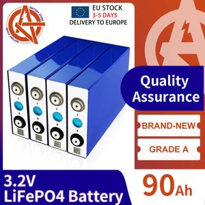 3,2 V 90 AH Lifepo4 Batterie Brandneue wiederaufladbare Lithium-Eisen-Phosphat-Batterie DIY 12 V 24 V 48 V Golfwagen EV Boots-Sonnensystem