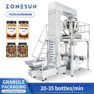 Zonesun الأوتوماتيكية الحبيبات الحبيبية الحبيبات الحبوب السمسم الحلوى حلوى التغذية وزن قياس التعبئة الإنتاج ZS-QGF10