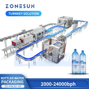 ZONESUN Bottled Water Packaging Integrated Line Turnkey Solution Streamlined Production ZS-FAL32-10