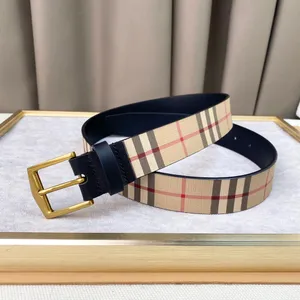 Striped casual designer belt mens luxury belts for man Fashion gold silver buckle cintura belts for women designer width 3.5cm with box wholesale