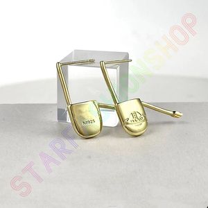 Saturn Büroklammer Luxus Klassische Marke Designer Promi Runde Strass Ohrringe Hochzeit Party Jewelry5256