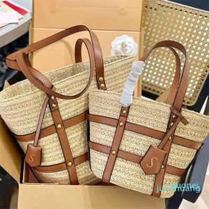 2023 Straw Large handbag Rive Gauche Borsa da spiaggia Womens luxury tote weave basket bag man clutch Shopping designer hand summer gym fashion Crossbody Shoulde