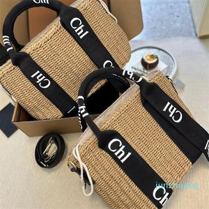 Womens fashion woody Beach Bag mens tassel Briefcases the tote Straw Designer travel Shoulder bags luxury Crossbody weave handbag shopping sling clutch bag