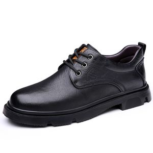 Dress Shoes Mens Luxury Genuine Leather High quality Cowhide Tooling Handmade Invisible Height Increased By 6cm Trend Size 37 48 230504