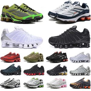 Shox TL R4 NZ Shoxs Ride Running Shoes Triple Black White Silver Speed Red Medium Olive Copper Grey Racer Pink Chrome Men Women Jogging Sneakers