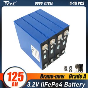 Совершенно новый 3,2V 125AH Actatue Battery 4-16PCS DIY 12V 48 В 36 В аккумулятор для хранения солнечной энергии для хранения энергии для гольф-тележки RV RV EU Без налогов