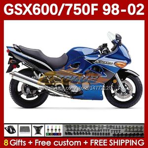 Body For SUZUKI KATANA GSX600F GSXF750 GSXF-750 GSXF 600 750 CC 169No.87 GSX750F 600CC 750CC 98 99 00 01 02 GSXF600 GSXF-600 1998 1999 2000 2001 2002 Fairing blue stock