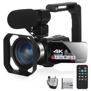 Camcorders Digital Video Camera Professional 4K Camcorder Fill Light Vlogging Kit for YouTube Streaming with WiFi 16X Zoom Pography 230505