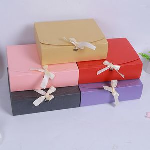 Gift Wrap Christmas Exquisite Packaging Box High Quality Eco Friendly Festive Party Cake Carton With Ribbon Wedding Chocolate