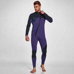 Wetsuits Drysuits Men's 3mm Wetsuits Long Sleeve Neoprene Front Petsuper Wetsuits Onepiece Jump Suit Wet Suit for Scuba Diving Surfing J230505