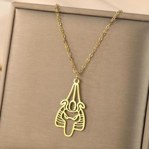 Pendant Necklaces Cxwind Exquisite Fashion Necklace With Laser Carved Egyptian Jewelry Osiris Zodiac God Birthday Gift